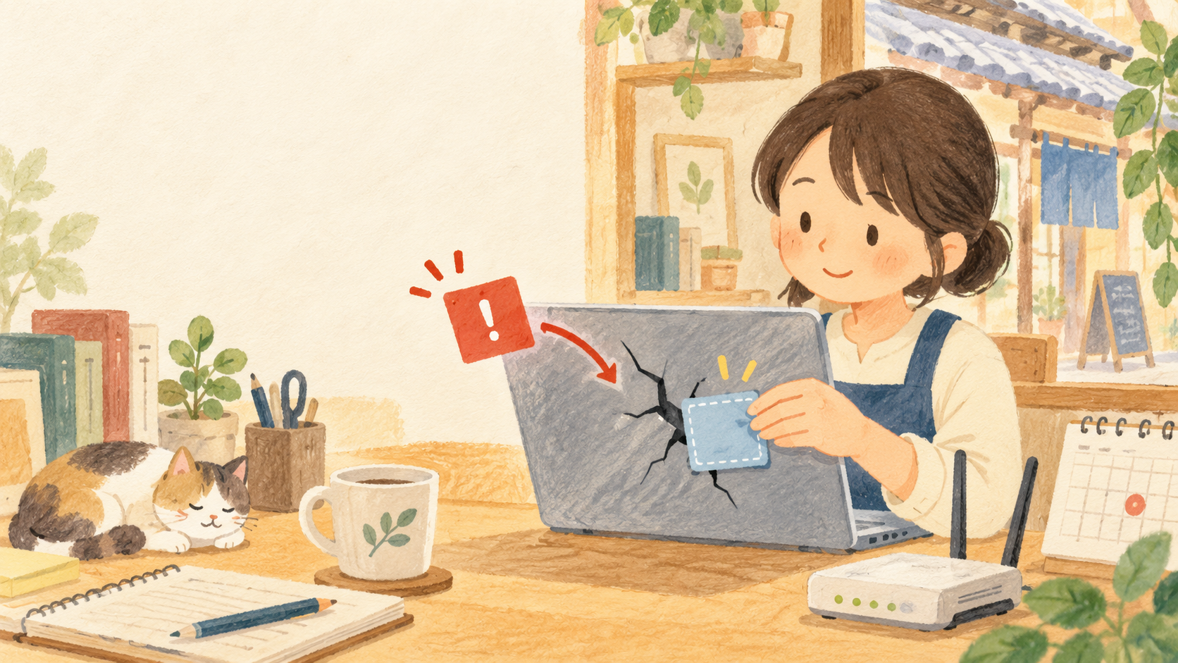 未知の脆弱性と公開済みの修正情報を表す二面の盾